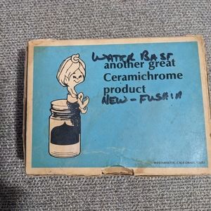 Vintage Ceramichrome Bisk Chrome glass art stain in original box